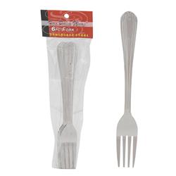 2333180 Embossed Dinner Fork - Silver, 6 Piece - Case Of 144