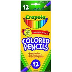 Crayola 2338754 Pre-sharpened Brilliant Colored Pencils, Pack Of 12 - Case Of 48