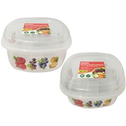 2337082 7 X 7 In. Square Food Container With Print, Clear - Case Of 48