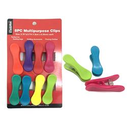 Colorful Multipurpose Clips, Assorted Color - 8 Piece - Case Of 24