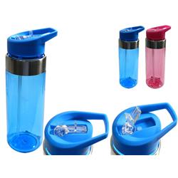 24 Oz Assorted Color Plastic Sport Water Bottle - Case Of 12