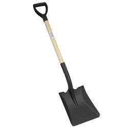 2338475 Short Metal Shovel With Round Point, Black & Natural - Case Of 6