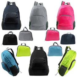 2339227 17 In. Classic Lightweight Foldable Backpack, Assorted Color - Case Of 24