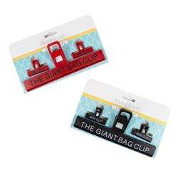 924840 Giant Bag Clips, Red & Black - Pack Of 3 - Case Of 72