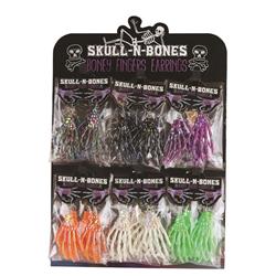 2339449 Skull-n-bones Boney Fingers Earrings - Case Of 48