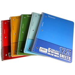 1858053 5 Subject College Ruled Notebook - Case Of 24