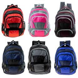 2338032 15 In. Premium Padded Backpack, 6 Assorted Color - Case Of 24