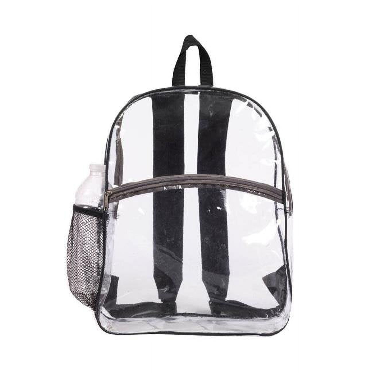 2336190 15 In. Classic Clear Backpack, Black - Case Of 25