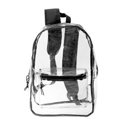 17 In. Basic Kids Clear Backpacks, Black - Case Of 24