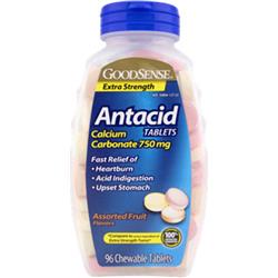 Good Sense 2338043 Antacid X-strength Chew Tablets, Assorted Flavour - Case Of 24