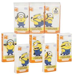 2338398 White 9 Count Minions Facial Tissue, Pack Of 6 - Case Of 24