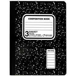 2317475 3-subject Composition Book, Black - Case Of 12