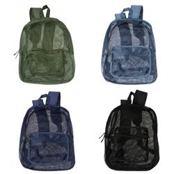2339879 17 In. Basic Mesh Backpacks, Assorted Color - Case Of 24