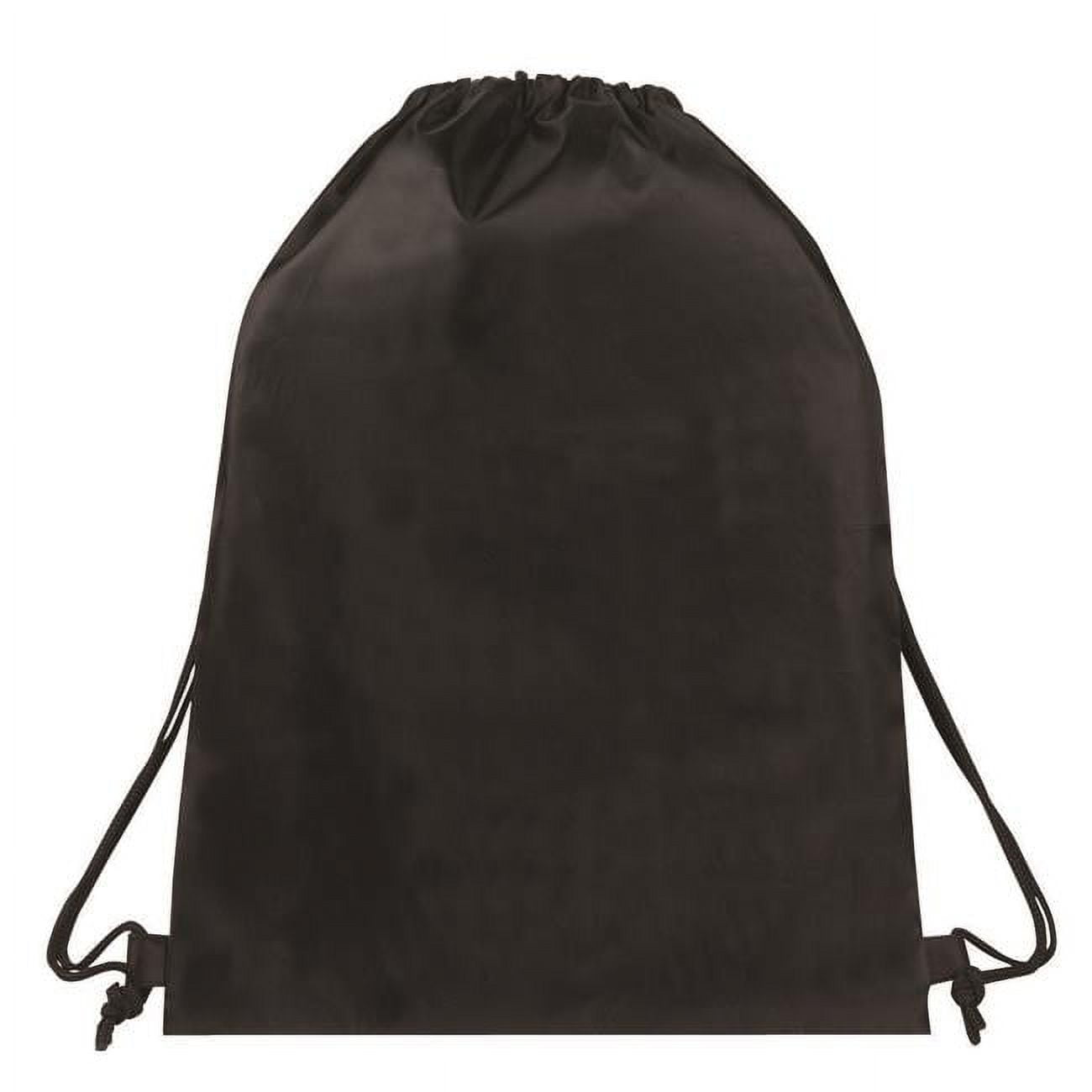 18 In. Basic Drawstring Backpack, Black - Case Of 50
