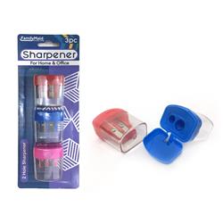2340478 2 Hole Sharpeners With Waste Container - 3 Piece - Case Of 24