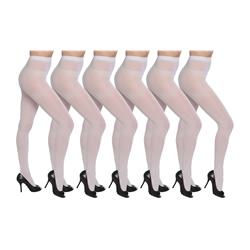 Isadora Opaque Spandex Tights, White - Queen Size - Case Of 60