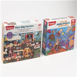 2340236 24 X 36 In. Highlights 48 Piece Puzzles, Assorted Color - Case Of 6