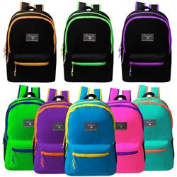 2339881 19 in. Classic Backpacks, Assorted Neon Colors - Case of 24
