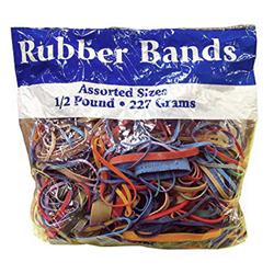 2339552 8 Oz Jumbo Pack Of Rubber Bands, Assorted Color - Assorted Size - Case Of 48
