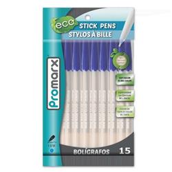 2324228 Eco Stick Blue Pens - 15 Count - Case Of 48
