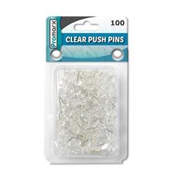 2324296 Clear Push Pins - 100 Count - Case Of 48