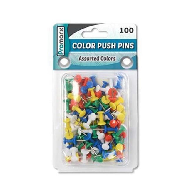 2324297 Color Push Pins - 100 Count - Case Of 48