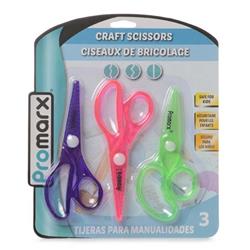 2324301 Craft Scissors, Assorted Color - 3 Count - Case Of 48