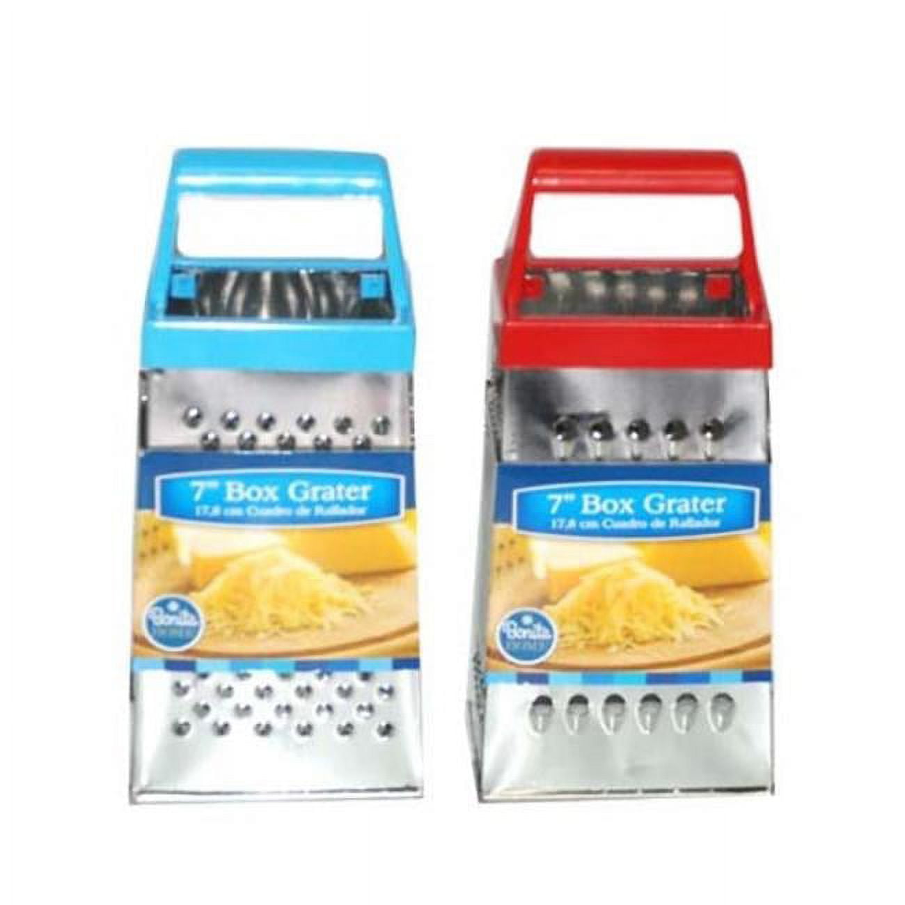 2324319 7 In. 4 Sided Grater, 2 Colors - Case Of 48