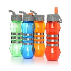 2324498 700 Ml Plastic Water Bottles, 4 Colors - Case Of 12