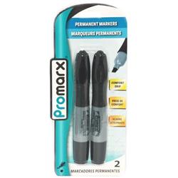 2324534 Black Permanent Marker With Grip - 2 Count - Case Of 48