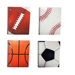 2324595 Sports Notebooks, Assorted Color - Case Of 24