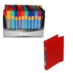 2324627 1 In. Poly Binder, Assorted Color - Case Of 24