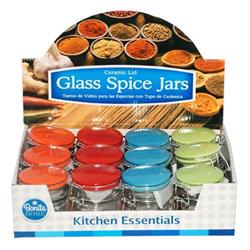 2329844 Glass Spice Jars With Lid, Assorted Color - Case Of 48
