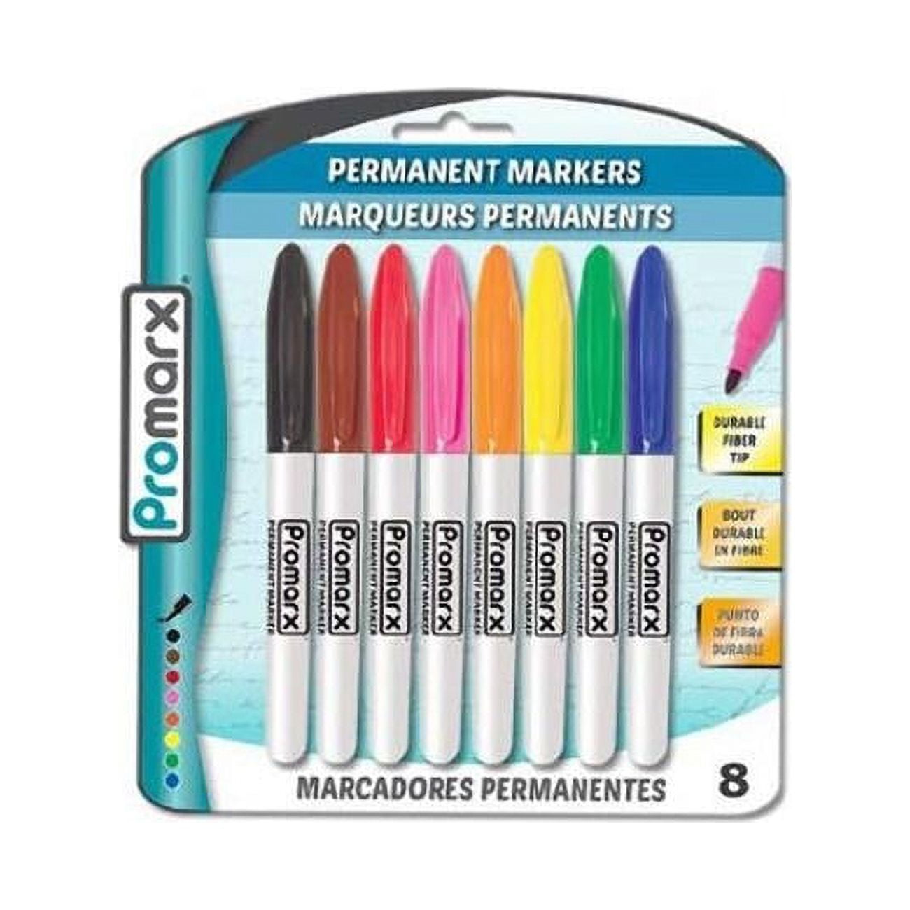 2329910 8 Count Permanent Markers, Assorted Color - Case Of 48
