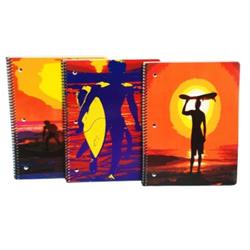 2330006 Assorted Color Surf Spiral Notebooks - Case Of 24