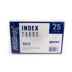 2330041 5 X 8 In. Ruled Index Cards - 25 Count - Case Of 216