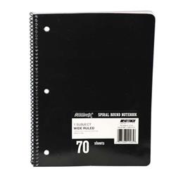 2330043 Wide Ruled Spiral Notebook - 70 Count - Case Of 24