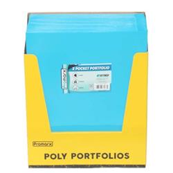 2330092 2 Pocket Portfolio, Pastel Blue - Case Of 48