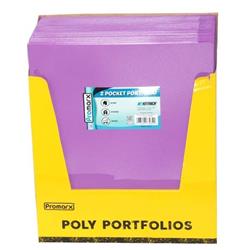2330093 2 Pocket Portfolio, Pastel Purple - Case Of 48