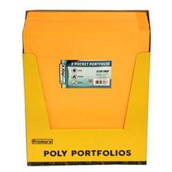 2330095 2 Pocket Portfolio, Neon Yellow - Case Of 48