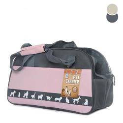 2332282 Pet Travel Carrier - Pink & Grey & Beige - Case Of 10