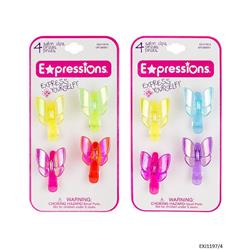 2334463 Opaque Butterfly Salon Clips, Assorted Color - 4 Piece - Case Of 48