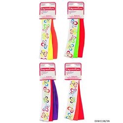 2334571 Neon Butterfly Headwraps, Assorted Color - 3 Piece - Case Of 48