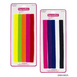 2334590 Flat Skinny Headwraps, Assorted Color - 5 Piece - Case Of 48