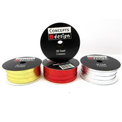 2340819 30 Ft. Metallic Curly Ribbon Spool, Assorted Color - Case Of 144