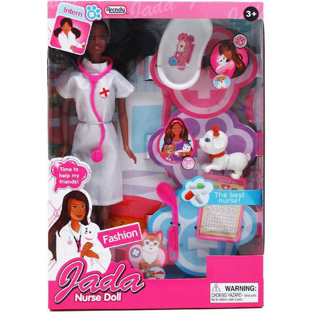 2340959 11.5 In. Nurse Jada Doll With Pets - Case Of 12