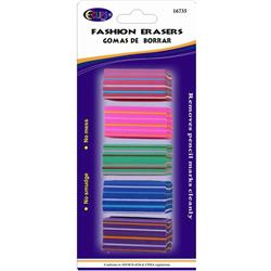 2341036 Fashion Erasers - 5 Per Pack - Case Of 24
