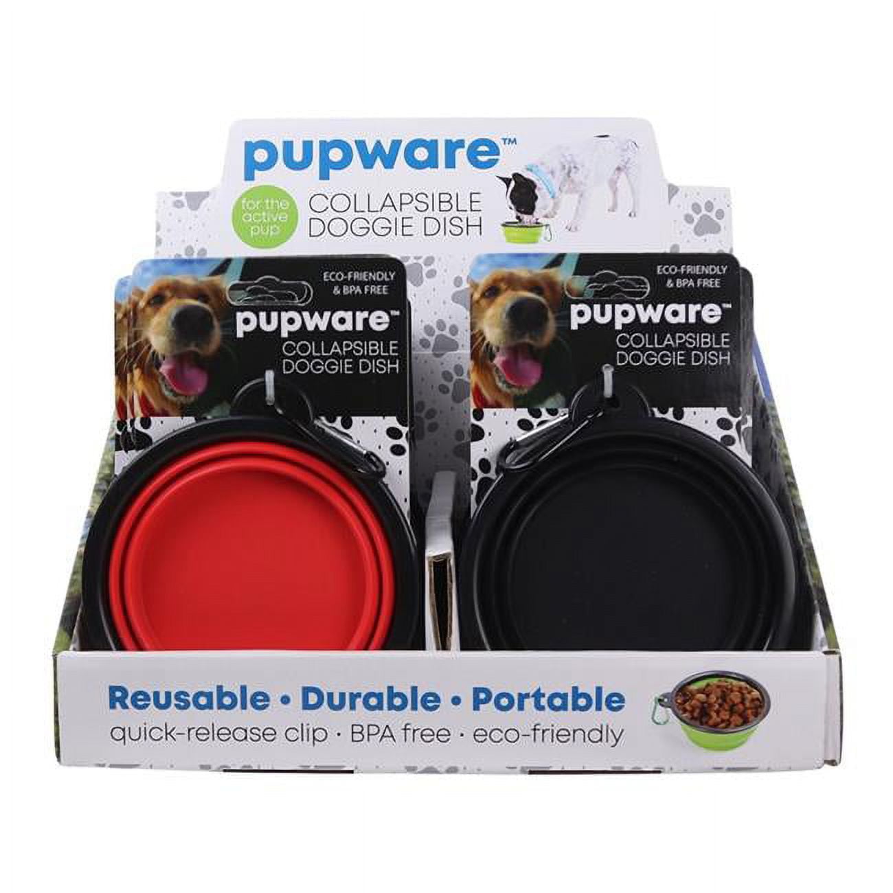 2341419 Pupware Collapsible Silicone Dog Bowl - Case Of 24