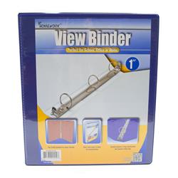 1988907 1 In. View Pocket Binder, Blue - Case Of 12
