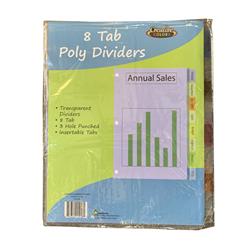 2342130 Poly Slash Dividers - 8 Tabs - Case Of 96